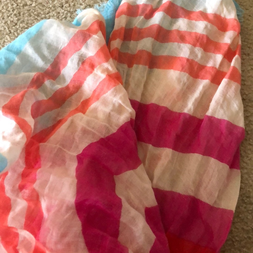 J Crew Long Multi Color Stripe Scarf - image 6